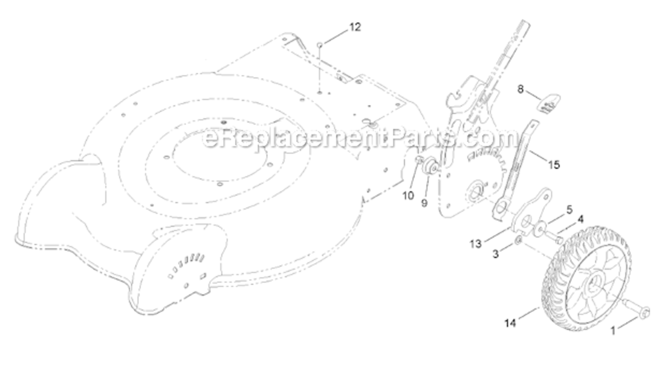 Rear_Wheel_Assembly Diagram and Parts List for 10630  Lawn Boy Lawn Mower